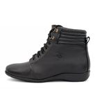 Bota Feminina Botinha Preto Couro DIfranca - 9063