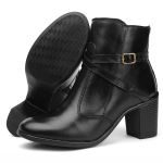 Bota Feminina Firenze Preto Couro DIfranca - 9039