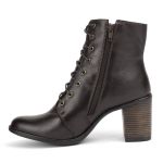 Bota Feminina Fancy Café Couro DIfranca - 9032