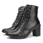 Bota Feminina Fancy Preto Couro DIfranca - 9032