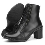 Bota Feminina Fancy Preto Couro DIfranca - 9032