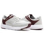 Tênis Masculino Sneaker Gelo Bordô Couro DIfranca - 9002