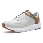 Tênis Masculino Sneaker Gelo Caramelo Couro DIfranca - 9002