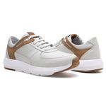 Tênis Masculino Sneaker Gelo Caramelo Couro DIfranca - 9002