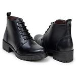 Bota Feminina Coturno Couro DIfranca - 14010 - Preto