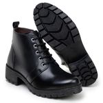 Bota Feminina Coturno Couro DIfranca - 14010 - Preto