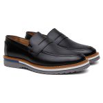 Mocassim Masculino Casual Preto Couro DIfranca - 030