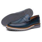 Mocassim Masculino Casual Azul Couro DIfranca - 030