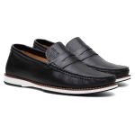 Mocassim Masculino Docksider Preto Couro DIfranca - 022