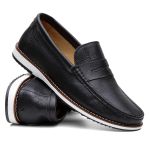 Mocassim Masculino Docksider Preto Couro DIfranca - 022