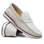 Mocassim Masculino Docksider Off White Couro DIfranca - 022