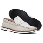 Mocassim Masculino Docksider Off White Couro DIfranca - 022