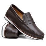 Mocassim Masculino Docksider Café Couro DIfranca - 022