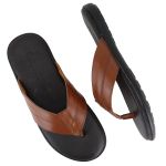 Chinelo Masculino Casual Conhaque Couro DIfranca - 105