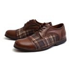 Sapato Social Modelo Inglês Oxford - Linha Chess - Gshoes - 68151 - Chocolate