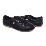 Sapatênis Tênis Mocassim Feminino Couro Flay Izabela Araújo - 100 - Preto