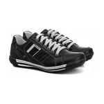 Sapatênis Tênis Couro Natural Conforto Ranster - 3005 - Preto