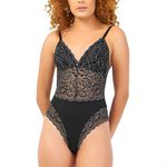 BODY RENDADO SENSUAL FASHION PRETO