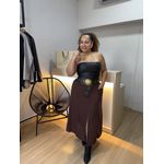 SAIA MIDI LINHO - MARROM