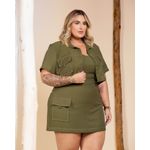 TRIJUNTO CAMISA CROPPED E SAIA SHORT VERDE - DIVAS VOGA 