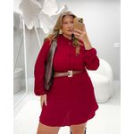 VESTIDO CAMISA BORDÔ - MARIA FRANCIA