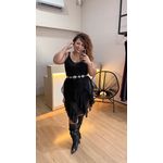 VESTIDO ELISA BABADOS - PRETO