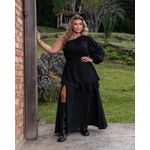 VESTIDO MANGA ÚNICA LONGO - MARIA FRANCIA