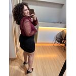 BLUSA TULE ELASTEX WINE - DIVAS VOGA 