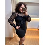 BLUSA TULE ELASTEX PRETA - DIVAS VOGA