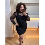 BLUSA TULE ELASTEX PRETA - DIVAS VOGA