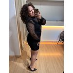 BLUSA TULE ELASTEX PRETA - DIVAS VOGA