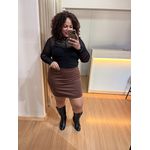 BLUSA TULE DRAPEADA PRETA - DIVAS VOGA