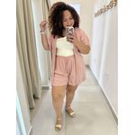 CONJUNTO KIMONO COM SHORT - ROSA 