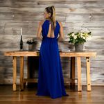 Vestido Longo Isabella Azul Bic