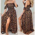 Vestido Ciganinha Fenda Animal Print