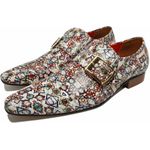 Sapato Masculino Italiano em Couro Social Executivo Branco Christ Bico Fino Ref: 309 Branco