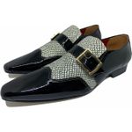 Sapato Masculino Italiano em Couro Social Executivo Preto Stones Bico Fino Ref: 321 Preto