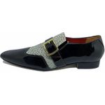 Sapato Masculino Italiano em Couro Social Executivo Preto Stones Bico Fino Ref: 321 Preto