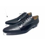 Sapato Masculino Italiano em Couro Social Executivo Preto Liszt Bico Fino Ref: 329 Preto