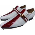 Sapato Masculino Italiano em Couro Social Executivo Branco Hertz Bico Fino Ref: 330 Branco