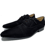 Sapato Masculino Italiano em Couro Social Executivo Preto British Bico Fino Ref: 379 Preto