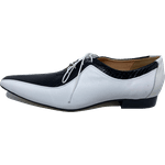 Sapato Masculino Italiano em Couro Social Executivo Branco Cinese Bico Fino Ref: 436 Branco Branco