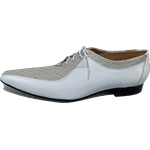 Sapato Masculino Italiano em Couro Social Executivo Branco Future Bico Fino Ref: 446 Branco Branco