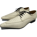 Sapato Masculino Italiano em Couro Social Executivo Branco Jack Bico Fino Ref: 470 Branco Branco