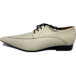 Sapato Masculino Italiano em Couro Social Executivo Branco Jack Bico Fino Ref: 470 Branco Branco