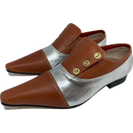 Sapato Masculino Italiano em Couro Social Executivo Marrom Liberty Bico Fino Ref: 473 Marrom