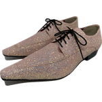 Sapato Masculino Italiano em Couro Social Executivo Dourado Cycle Bico Fino Ref: 475 Dourado Dourado