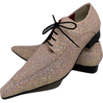 Sapato Masculino Italiano em Couro Social Executivo Dourado Cycle Bico Fino Ref: 475 Dourado Dourado