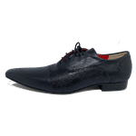 Sapato Masculino Italiano em Couro Social Executivo Journal Bico Fino Ref: 495 Preto Preto