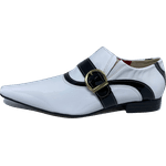 Sapato Masculino Italiano em Couro Social Executivo Branco Soul Bico Fino 499 Branco Branco